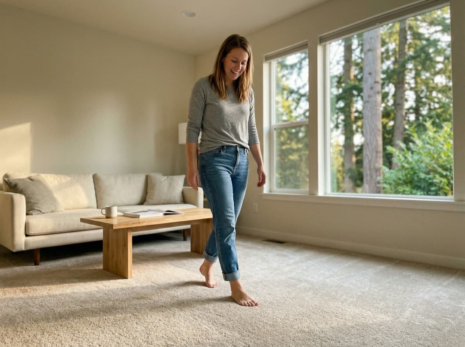 Freshly cleaned carpets in a North Vancouver home