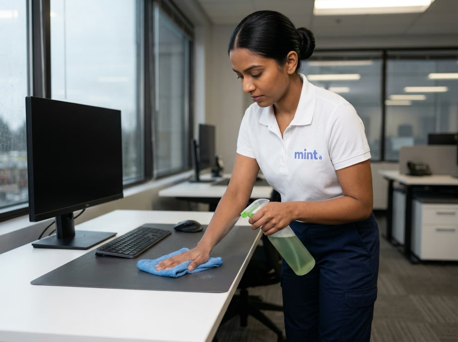 Office desk disinfection service in North Vancouver