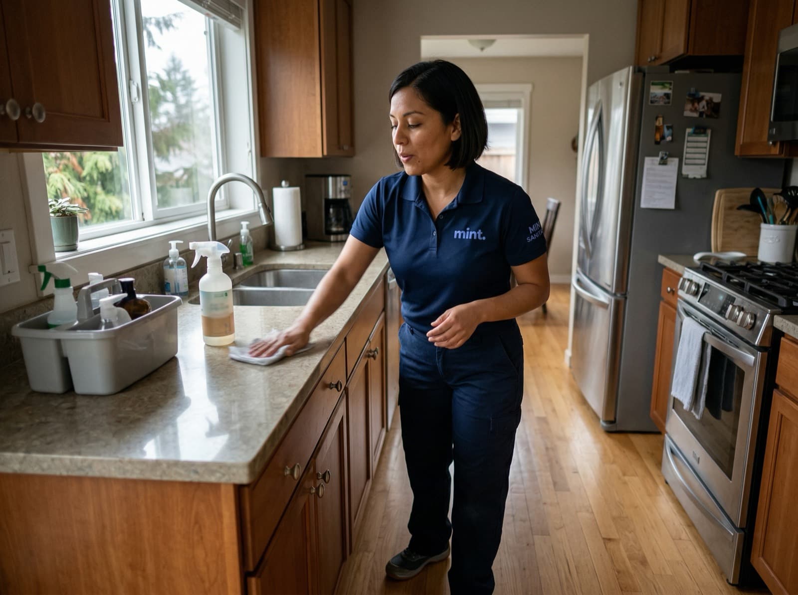 Professionally cleaned kitchen in a North Vancouver home
