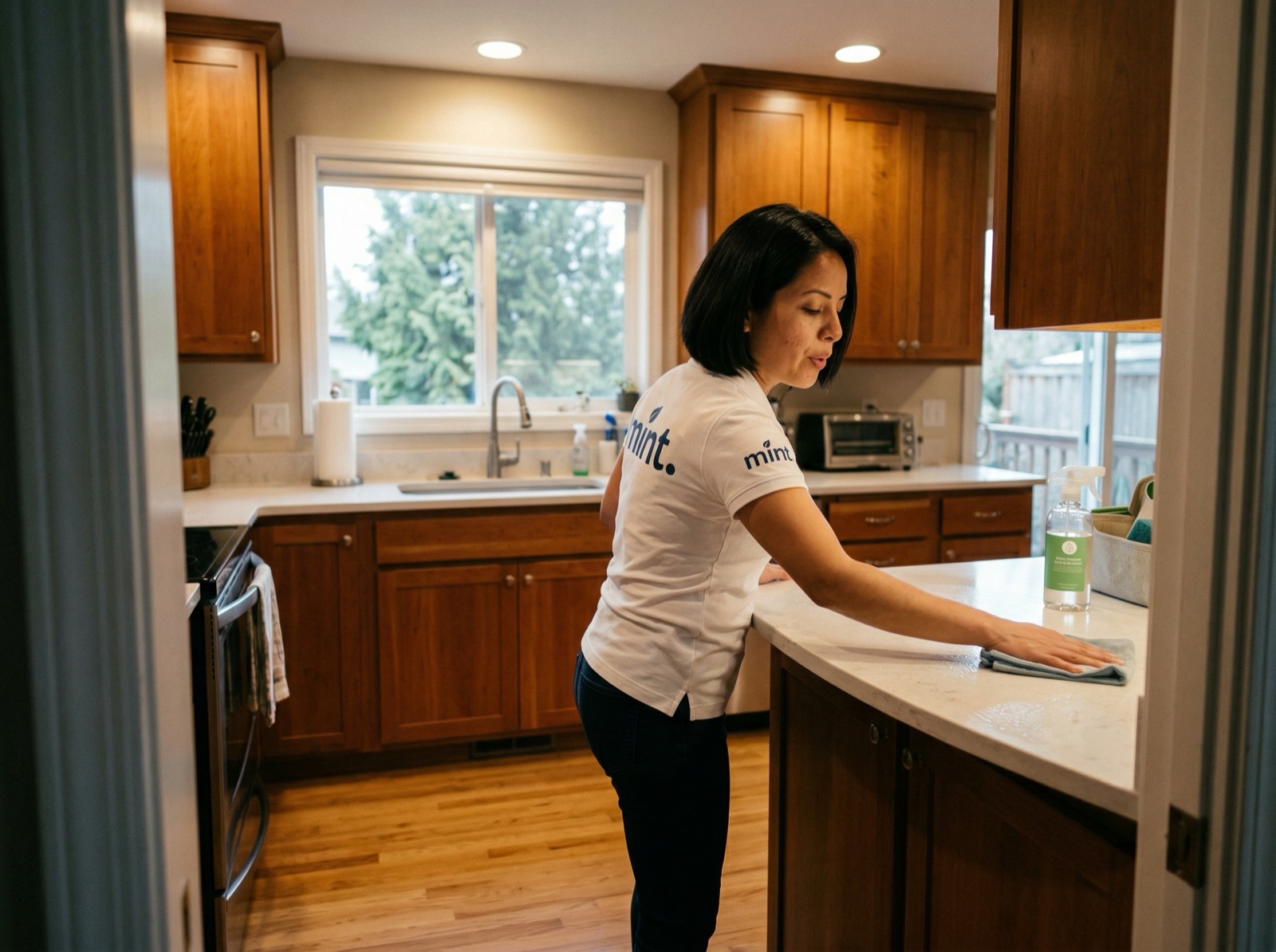Clean kitchen after residential cleaning service